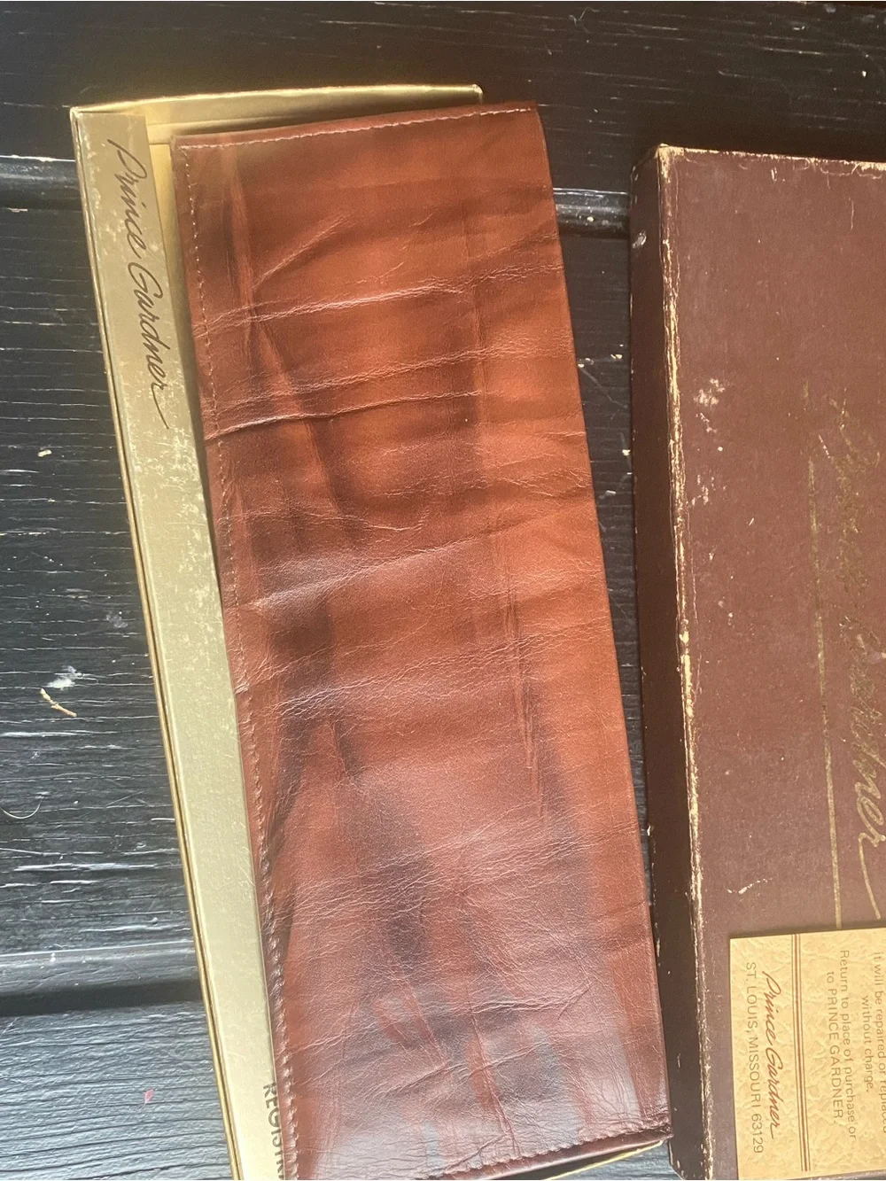 Men’s Brown Leather Wallet - Trifold Card Holder